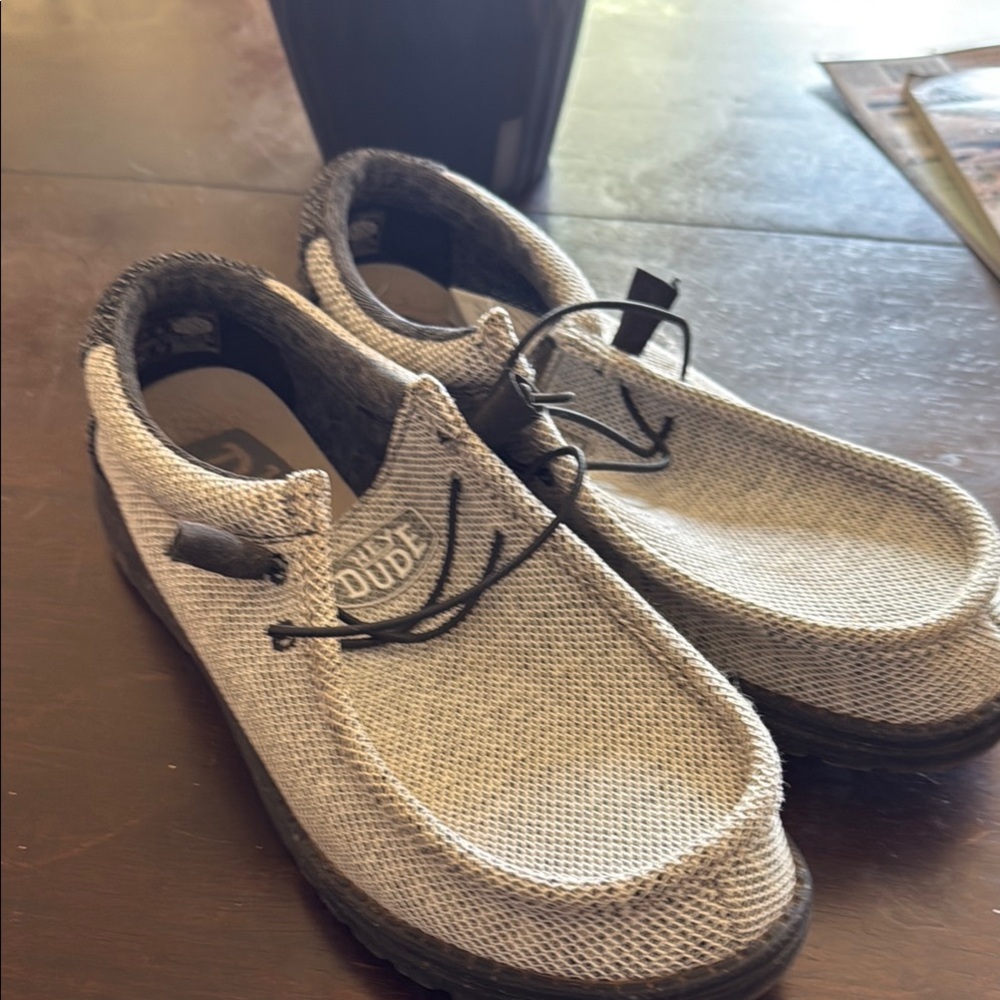 Hey Dude Gray Loafers Slip-Ons Casual Comfort